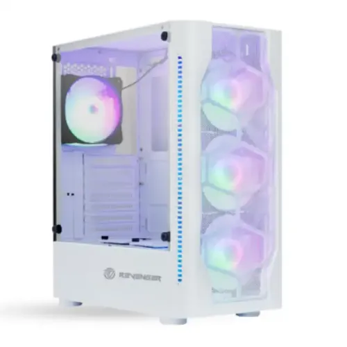 Revenger HAWA White Mid Tower ATX RGB Gaming Case Price in Bangladesh - Four Star IT BD