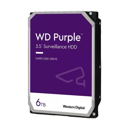 this is a image of Western Digital Purple 6TB 3.5 Inch SATA 5400RPM Surveillance HDD