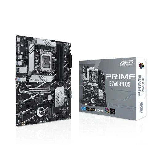 this is a image of ASUS PRIME B760-PLUS DDR5 ATX Motherboard